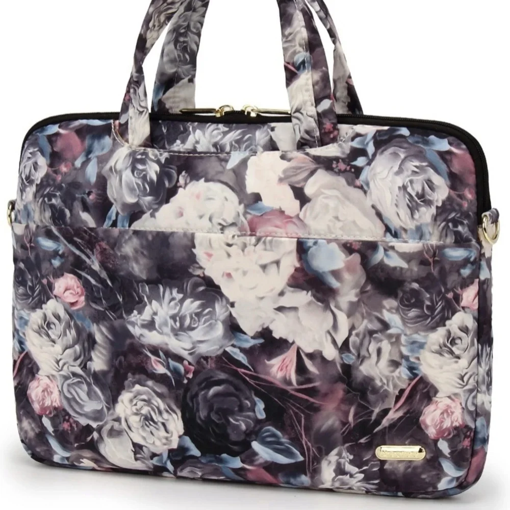 Laptop bag carrying case NWT abstract rose pattern